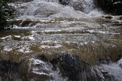 Scenic view of waterfall