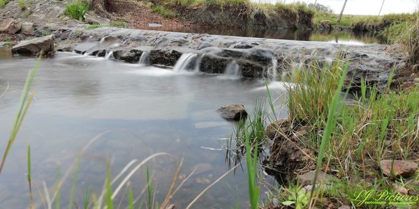 Scenic view of waterfall
