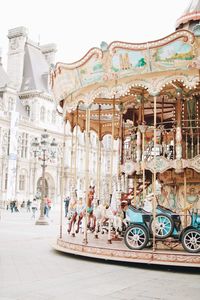 Group of people in amusement park