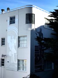 Low angle view of building against sky