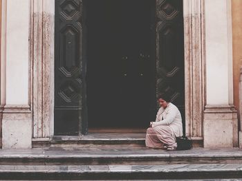 View of closed door