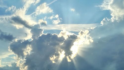 Low angle view of clouds in sky