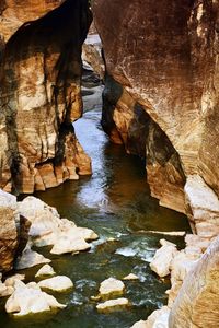 Rock formations in sea