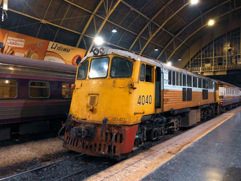 Train at railroad station