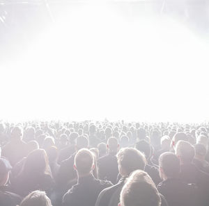 Crowd enjoying at music concert