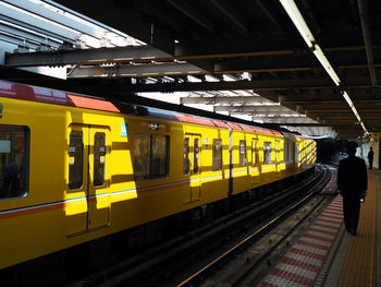 Train at railroad station