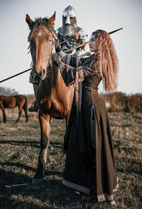 Horse standing in a field