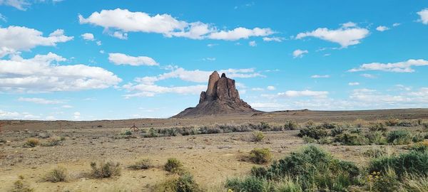 Scenic view of desert against sky