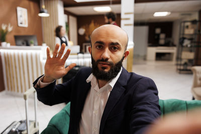 Young man using mobile phone