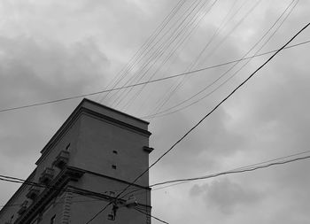 Low angle view of cables against sky