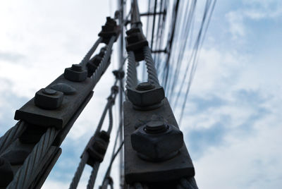 Low angle view of bridge against sky