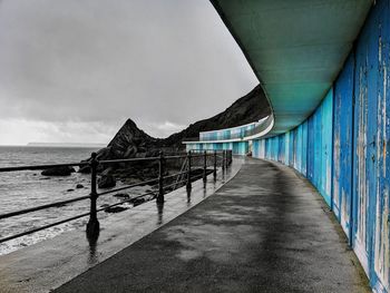 View of bridge over sea against sky