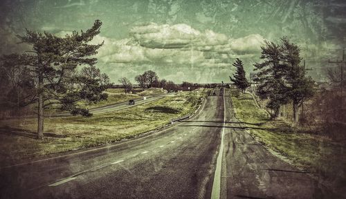 Road passing through landscape