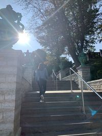 People walking on staircase