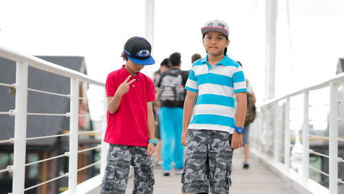 Children on bridge