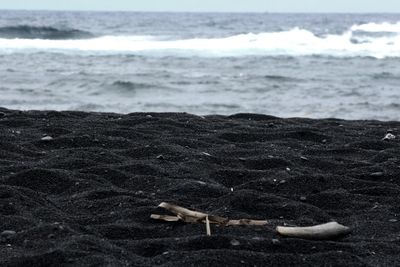 Close-up of sand on beach