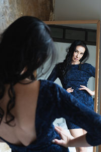 Young woman looking away