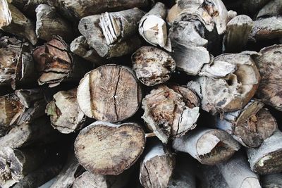 Full frame shot of firewood