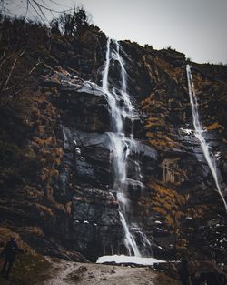 Scenic view of waterfall