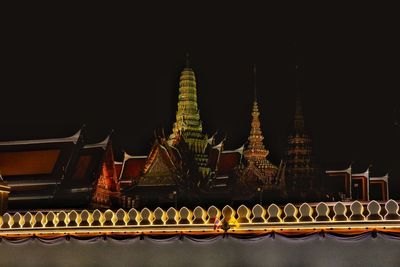 View of temple building against clear sky