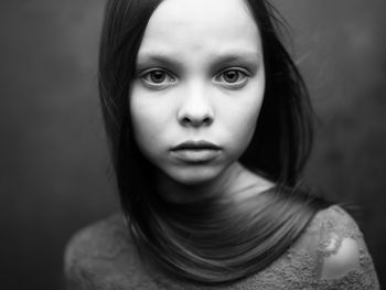 Close-up portrait of beautiful young woman