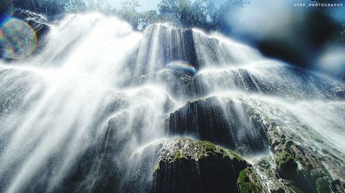 Aerial view of waterfall