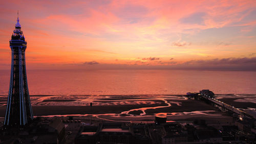 Blackpool tower at sunset