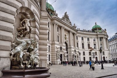 Low angle view of historical building