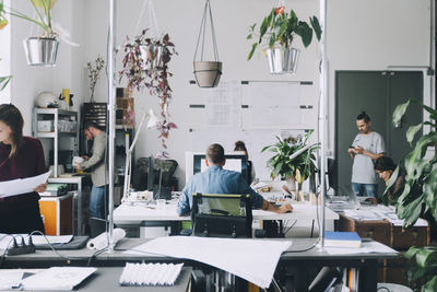 People working on table