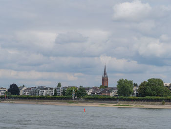 The city of bonn at the river rhine in germany