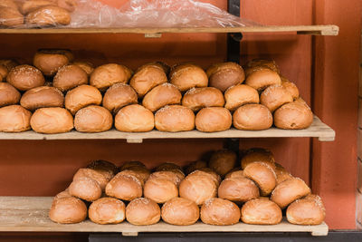 Close-up of bread for sale in market
