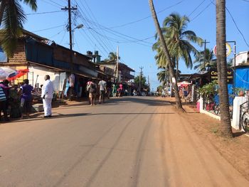 People walking on road