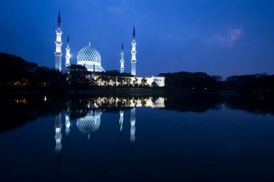 Reflection of buildings in water