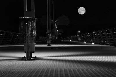 Blurred motion of illuminated street lights at night