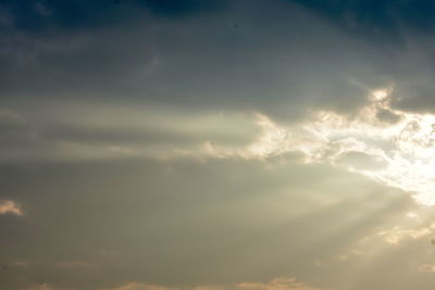 Low angle view of clouds in sky