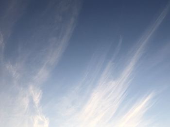 Low angle view of vapor trail in sky