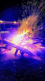 Light trails at night