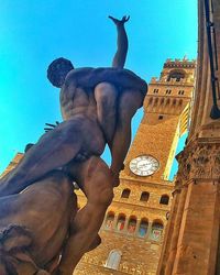 Low angle view of statue