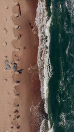 High angle view of beach