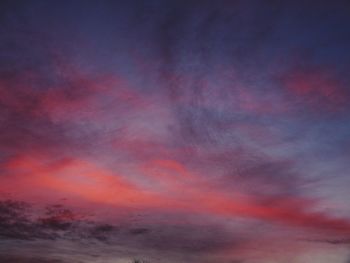 Low angle view of sky at sunset