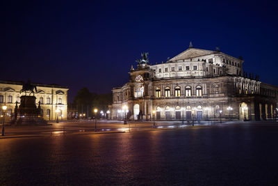 City lit up at night