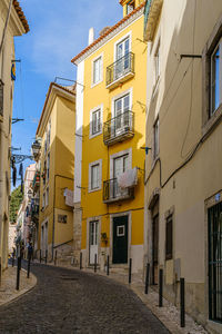 Street amidst buildings in town