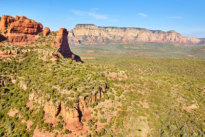 Panoramic view of rock formations