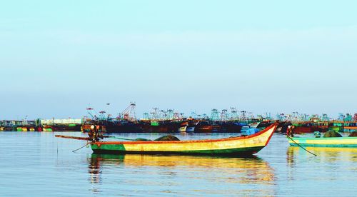 Boats in sea