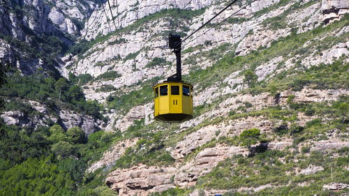 View of overhead cable car