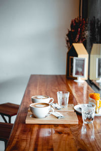 Coffee cup on table