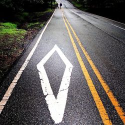 Text on road