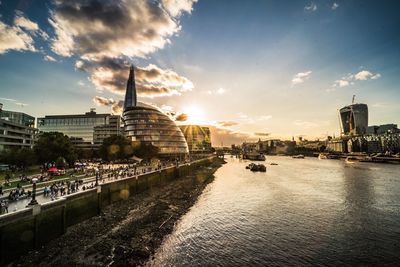 City at sunset