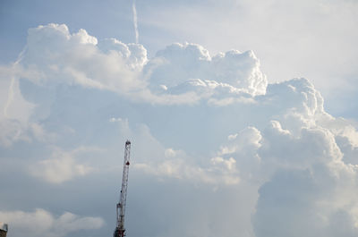 Low angle view of communications tower