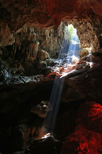 Rock formations in cave